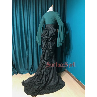 Surface Spell Gothic Nyx Fishtail Long Tail Skirt(Full Payment Without Shipping)